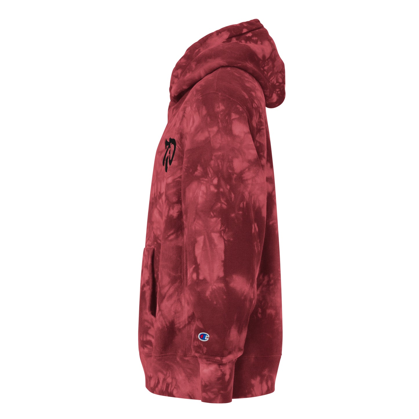 730Dips x Champion Red tie-dye hoodie