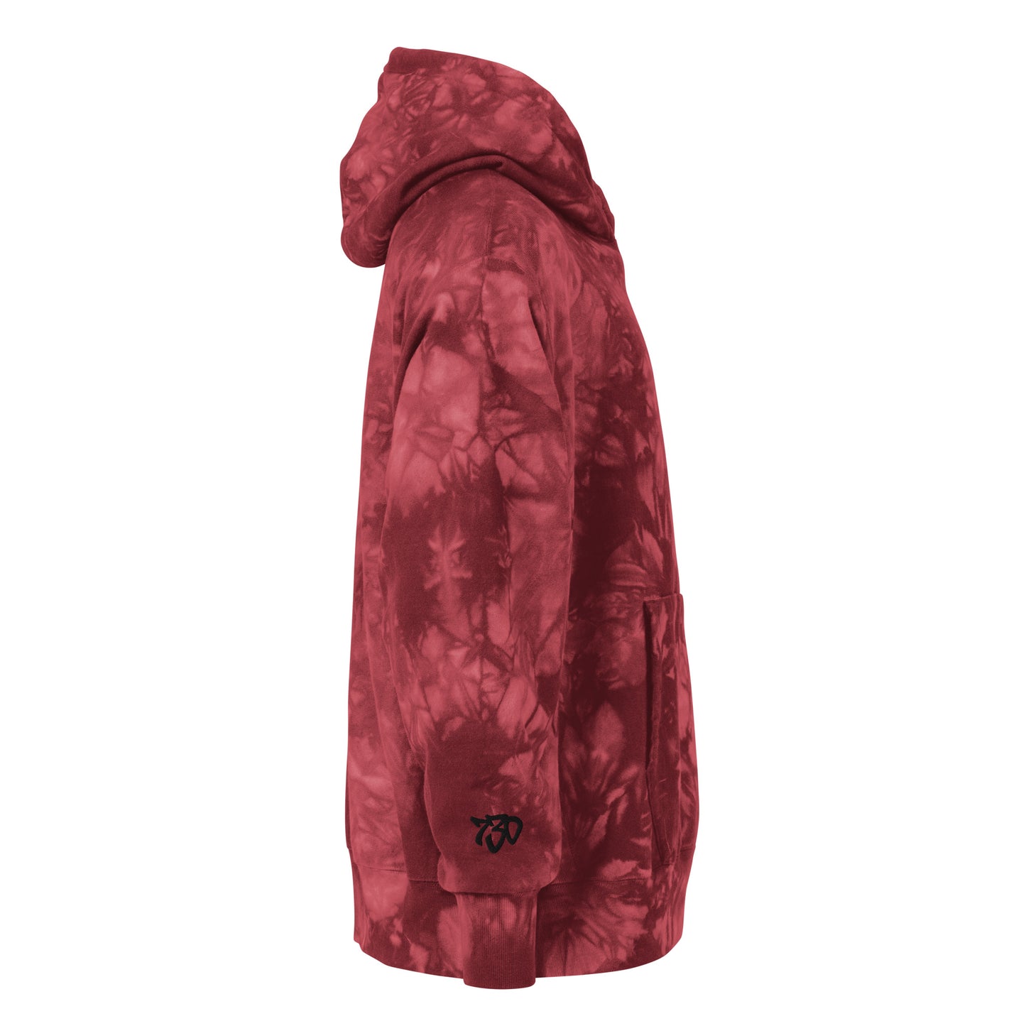730Dips x Champion Red tie-dye hoodie